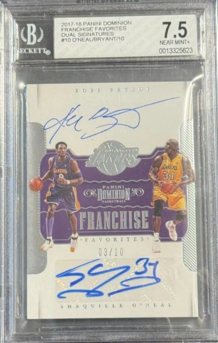 Kobe Bryant 7.5 Graded Basketball Autographed Sports Trading Cards