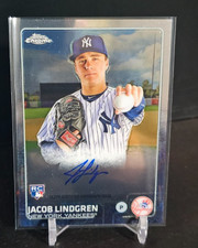 JACOB LINDGREN 2015 Topps Chrome Baseball Autograph Rookie Card #AR-JLN RC AUTO. rookie card picture