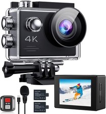 Campark 4K Sports Action Cam 20MP Helmkameras Unterwasserkamera WiFi Camcorder
