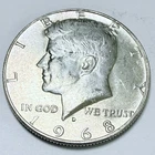 1968-D Kennedy Half Dollar 40% Silver, Circulated Coin #7189