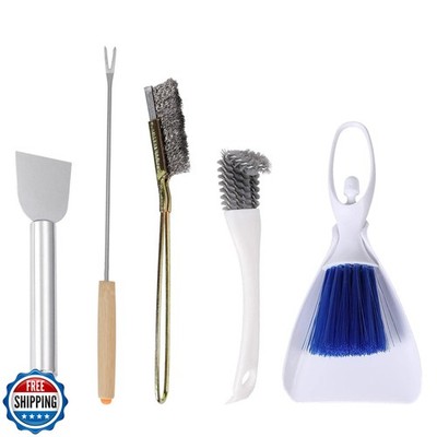5 PCE Set Bird Cage Cleaner Stainless Steel Poop Remover Bird Cage Accessorie