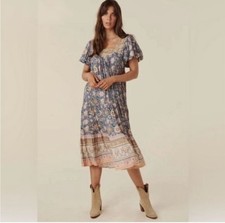 SPELL & THE GYPSY COLLECTIVE Mossy Midi Dress Size XXS No Belt SP20