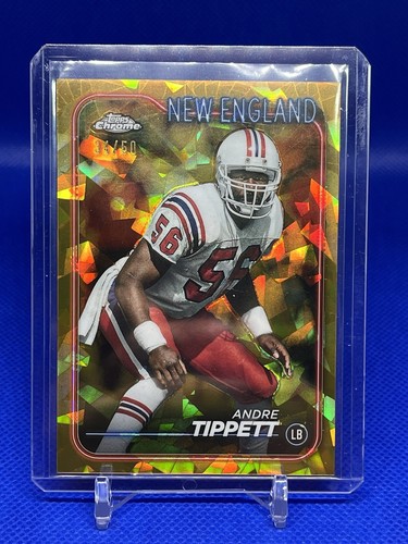 2024 Topps Chrome Sapphire Edition Andre Tippett #128 Yellow Sapphire 34/50