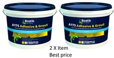 2 x Bostik A175 Professional  Water Resistant  White Adhesive and Grout 10ltr