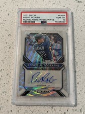 2021 Panini Prizm RC Auto White Wave Prizm #’d /50 Brent Rooker #RA-BR Auto RC