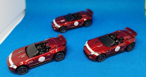 Hot Wheels 3 '15 Jaguar F Type Project 7 Metal Flake Red From Exotics 5 Pack - Imagen 2 de 6