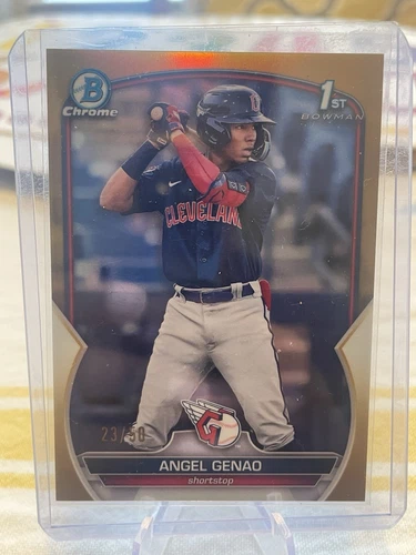 2023 Bowman Chrome Angel Genao Gold Refractor /50 1st Prospect Guardians 24987