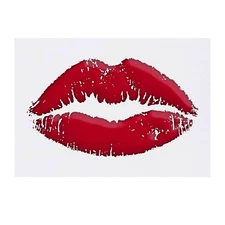 'Red Lipstick Kiss' Temporary Tattoos / Transfers (TO00041850)