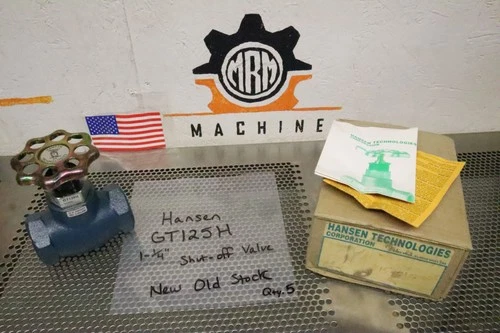 Hansen GT125H 1-1/4" Shut Off Globe Valve Threaded Handwheel New Old Stock