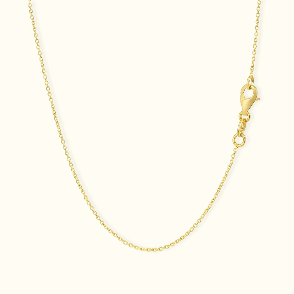 Cadena cable collar oro amarillo macizo 14ct con rectángulos entrelazados - Regalo Foto 2 de 3