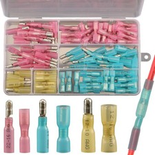 110pcs Heat Shrink Bullet Wire Connectors Kit, Waterproof Bullet Terminals Co...