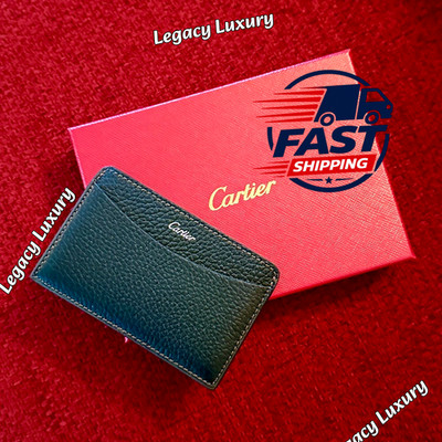 Cartier Black Leather Cardholder Wallet Collector Edition AD VIP Gift