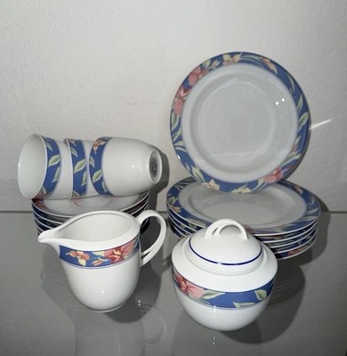 Form Marienbad Ingres Weiss Blütenbordüre Teller Kaffeeservice Porzellan