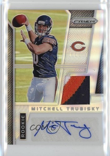 Mitchell Trubisky #RPA-MT 2017 Panini Prizm Rookie Patch Autographs card