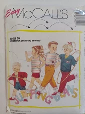 Cardigan Top Pants Shorts Girls Boys M 3 4 McCalls 4710 Sewing Pattern McCall's