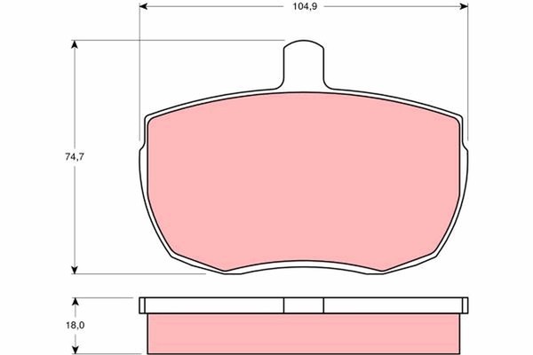 GDB341 TRW Bremsbelagsatz, Scheibenbremse FüR Alfa Romeo,Daf,Ford,Ford Australia-image