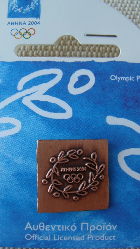 SET OF MEDALS "GOLD SILVER BRONZE" WREATH-ATHENS 2004 OLYMPIC PINS MADE BY TROFE - Image 3 of 3