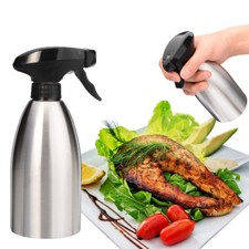 BBQ Dispenser Olive Sprayer Cooking Kitchen Oil Spray Bottle Stainless Steel