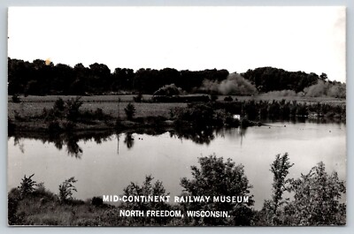 RPPC  Mid-Continent Railway Museum  Freedom Wisconsin  Railroad  Postcard