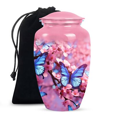 Butterfly Large Urn For Adult Ashes Mother & Father Funeral Urns For Ashes