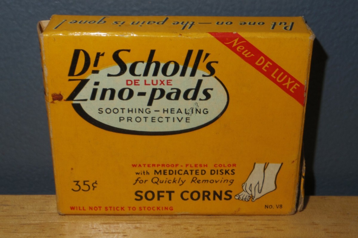 Vintage Scholl's Deluxe Zino-Pads for Soft Corns Original Box with  Pads - Main Image