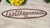 Schild Willkommen 50 Cm Metall In Edelrost Garten Deko Rost Haus Spruchtafel