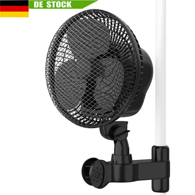 Oszillierender Clip Ventilator Oszilierend für Growbox Belüftung Zelt Lüfter DE