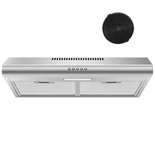 24 inch Range Hood Under Cabinet, Stainless Steel Range Hood 280CFM, Stove Hood