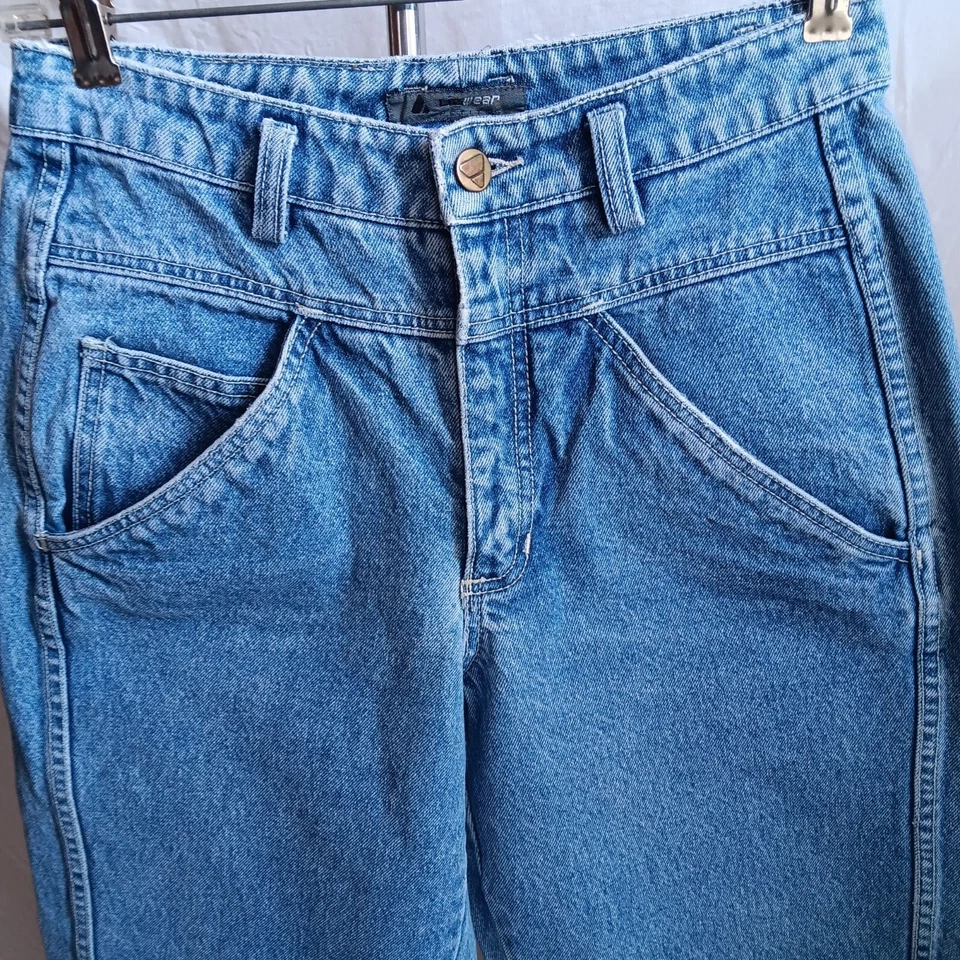 Jeans para mujer 10P 28x28 vintage años 90 Lizwear cintura alta cónico denim a pelo Foto 3 de 4