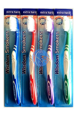 6 X WISDOM ADDIS SMOKERS TOOTHBRUSH EXTRA HARD, GREAT VALUE