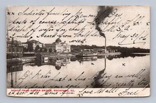 Antique Illinois Postcard ROCKFORD North from Girdar Bridge 1906