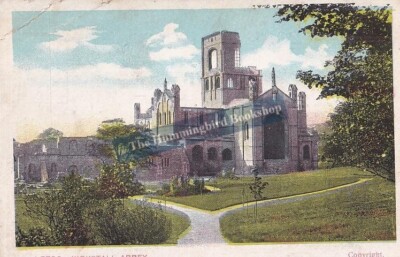Kirkstall Abbey Leeds Yorkshire unbenutzte Postkarte