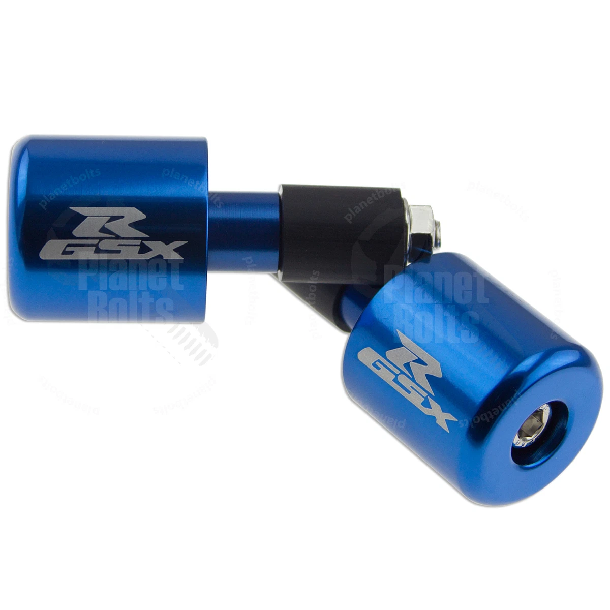 Blue Handle Bar End CNC GSXR Engraved For Suzuki GSXR Cap Weight