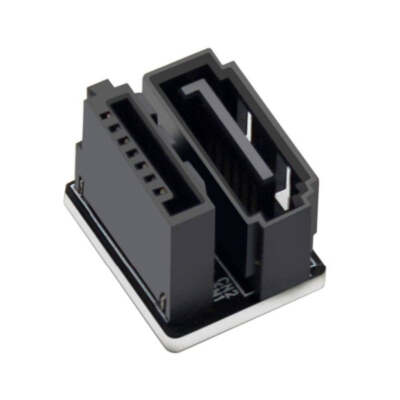 SATA U Turn Adapter 7Pin Socket to Plug Cable 360° for Mainboard SSD HDD