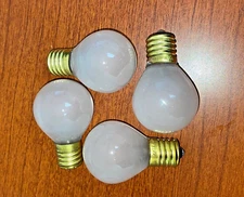 Pack of 4 - 40S11N 40 Watt lamp, E17 Intermediate base 120v (398-1480-4)