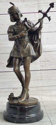 Credo Knight Warrior Bronzestatue Skulptur Art Deco Marmor Sockel