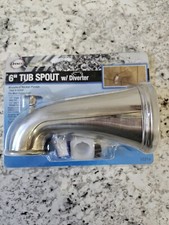 Danco 6" Universal Tub Spout Brushed Nickel Front Diverter