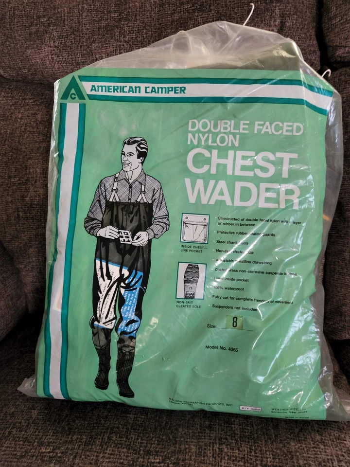 American Camper Fishing Chest Waders size 8 steel shank boot NWT - Image 3 of 4