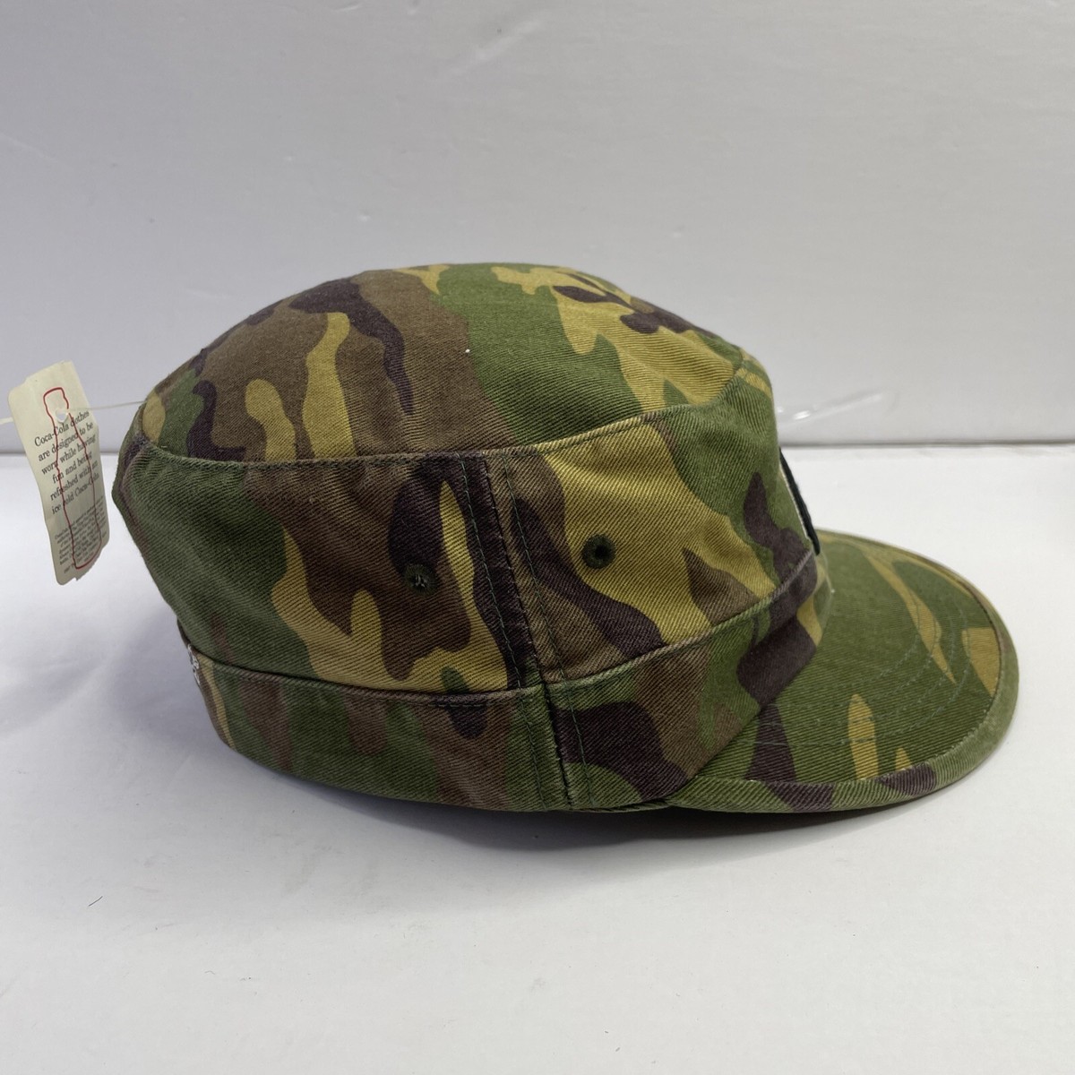 ★ Coca-Cola boy★ MILLET TYPHON HAT Rare Vintage Enjoy Coca-Cola Military Camo Promotional