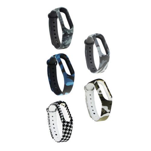  5 Pcs Smart Watch Band Replacement Strap Casual Printed Wristband Unisex - Picture 1 of 11