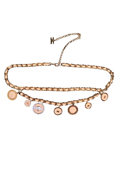 Cinturón de cadena con charms Elisabetta Franchi, Cierre ajustable con extensión
