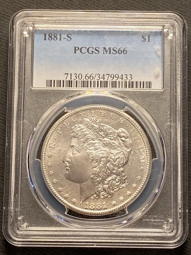 1881 S Morgan Silver Dollar $1 PCGS MS66 No Reserve!!!