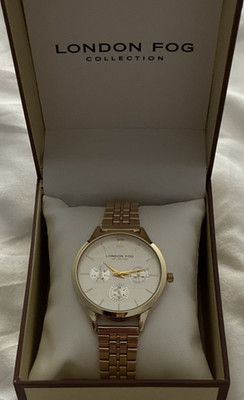 London Fog Westminster Bracelet Gold Analog Watch Roman Numerals Unisex