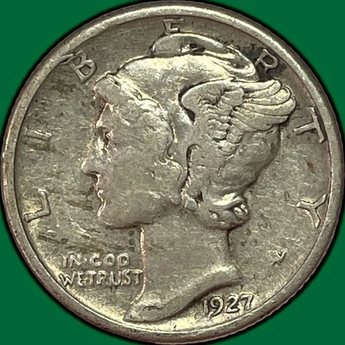 1927-D Mercury Dime Very Fine VF Coin #36868