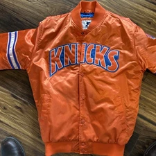 Orange New York Knicks Starter Jacket Large New With Tags