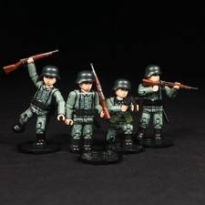 Esercito di Costruzione Midfigure WW2 Fanteria Soldatino in mattoni Minifigure Articolata Compatibile