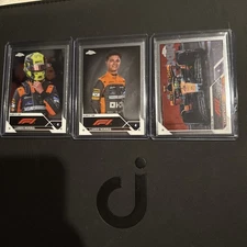 2023 Topps Chrome Formula 1 F1 Lando Norris 3 Card Lot #25 #26 #112 McLaren