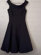  Y2K Rockabilly Little Black Dress - 50s Retro Swing Style - Portrait Neck