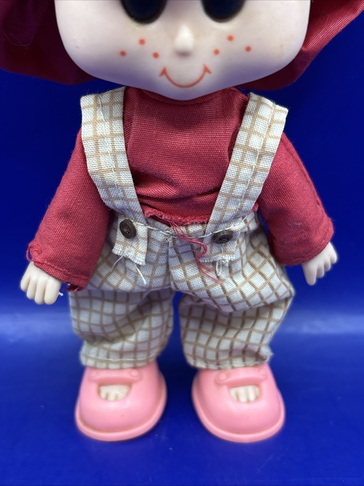 1982 Charlotte Russe Phoenix Toys 5" Tall Mello Roll Doll w/ Hat, Shoes, Outfit