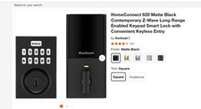 kwikset home connect 620 z-wave Matte Black